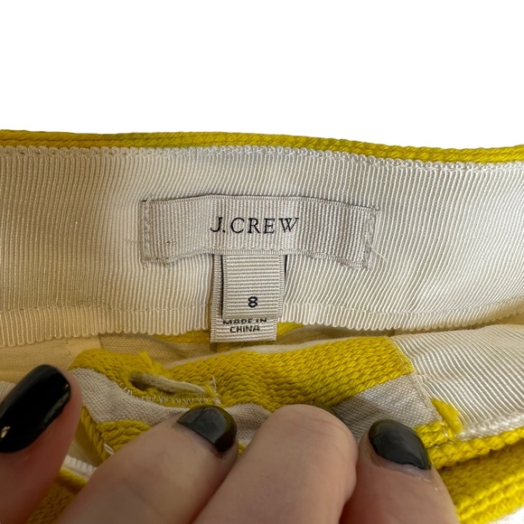 J Crew Shorts Womens Chinos Pockets Mid Rise Basket Weave Summer Beach Yellow 8 - Picture 3 of 10
